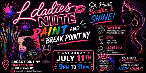 LADIES PAINT & SIP NITE @ BREAK POINT NY