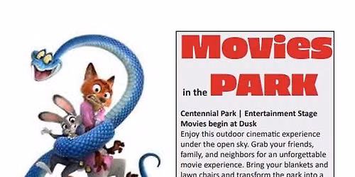 Movie in the Park August- Zootopia 2