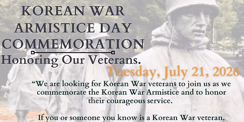 Annual Korean War Armistice Day - Commemoration