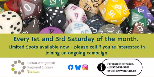 Dungeons & Dragons - Younger Crowd (*Registration required) - Trenton Library