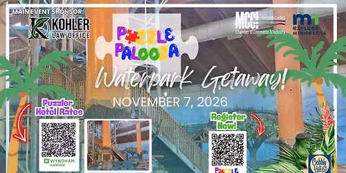 2026 Puzzle Palooza Waterpark Getaway!