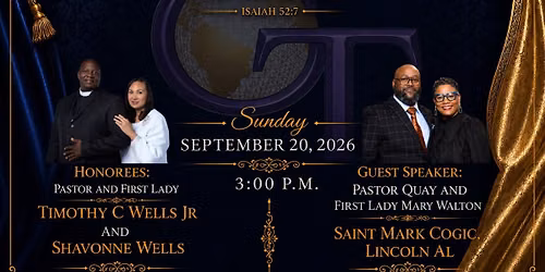 Pastoral Appreciation for Elder Timothy and Evangelist Shavonne Wells