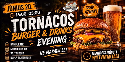 A BEL\u00c9P\u00c9S INGYENES Torn\u00e1cos Burger&Drinks Evening