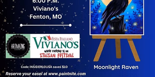 10\/06\/2026 Moonlight Raven Paint Nite at Viviano\u2019s in Fenton, MO