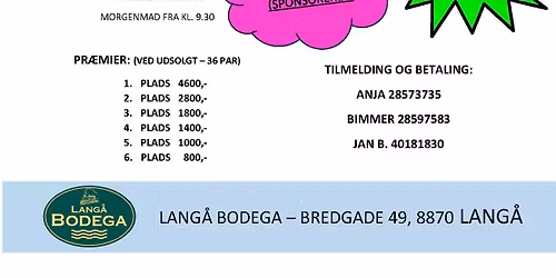 Lang\u00e5 Bodega uge 18 - Makkerturnering