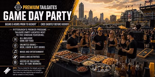 Premium Tailgate Party: Pittsburgh Steelers vs. Indianapolis Colts
