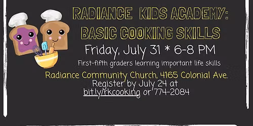Radiance Kids Academy: Basic Cooking Skills Class