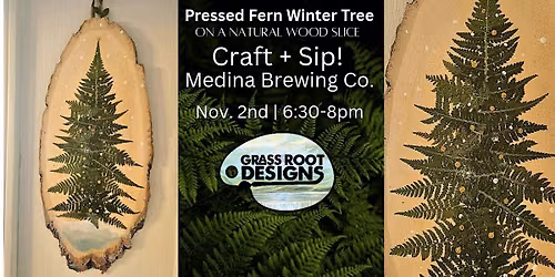 Pressed Fern Winter Tree | Medina Brewing Co.