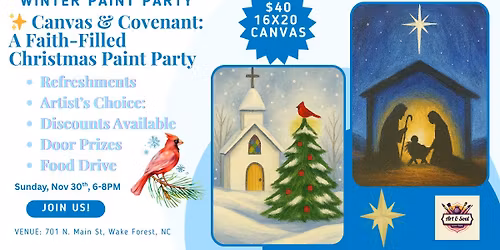 \u2728 Canvas & Covenant: A Faith-Filled Christmas Paint Party