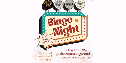Bingo Night! \ud83e\udd73 FOOD DRIVE!
