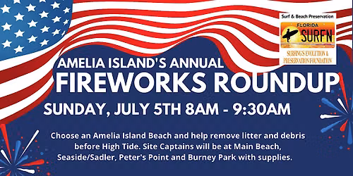 After the Fireworks - Beach Cleanup