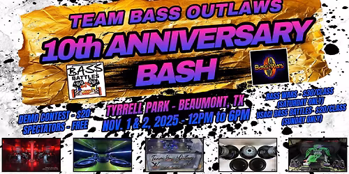 Team Bass Outlaws 10th Anniversary Bash