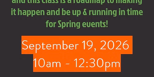 Small Food Business Start Up Class
