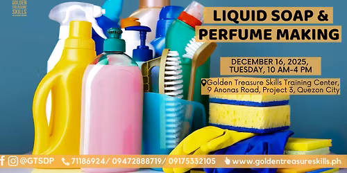 Soap and Perfume Making Seminar - WEEKDAY CLASS