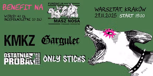 KMKZ + Gargulec + Ostatnia Pr\u00f3ba + Only Sticks | 29.11.2025 | Warsztat Krak\u00f3w | benefit na Masz Nosa
