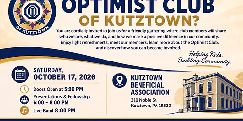 An Evening with the Optimist Club of Kutztown