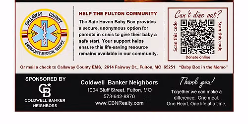 Dine with a Purpose - Fulton, Safe Haven Baby Box Project