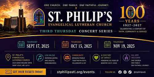 St. Philip\u2019s 100th Anniversary Third Thursday Concert Series