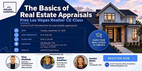 2 hours CE Class | Real Estate | The Basics of Real Estate Appraisals
