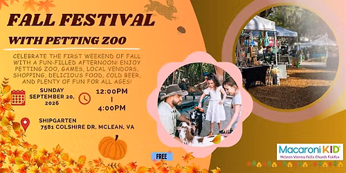 Fall Festival with Petting Zoo!