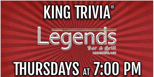 Trivia Night at Legends Bar and Grill (Mankato)