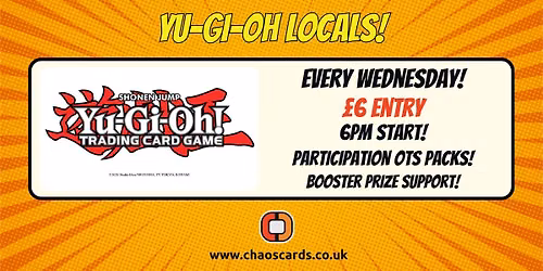 Wednesday Yu-Gi-Oh! Locals!