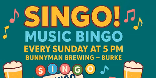 Singo! Music Bingo at Bunnyman Brewing in Burke 