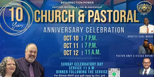 10th Pastoral Anniversary & 10th Church Anniversary