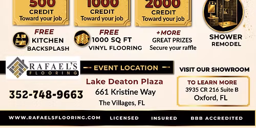 Grand Opening \u2013 SECOND LOCATION Now Inside The Villages\u00ae - Rafael\u2019s Flooring