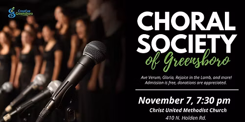 Choral Society of Greensboro Concert