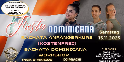 Latinparty mit Bachata Dominicana Workshop\u2b50\ufe0f Plus Willkommensshot