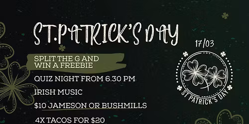 St. Patrick\u2019s Day 2026 at John Barleycorn\u2019s | Best Pub Auckland