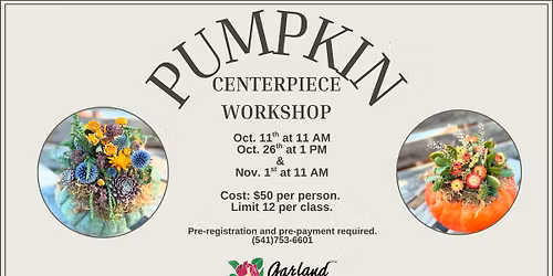 Pumpkin Centerpiece Workshop