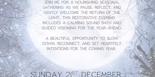 Winter Solstice Ceremony (Sunday 21st December - The Memorial Hall, Houghton & Wyton) with Rachel Br