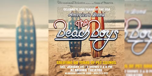\ud83c\udfc4The Beach Boys, "The Sounds of Summer", 9\/27\/26, 3pm & 8pm, Alabama Theatre, North Myrtle Beach