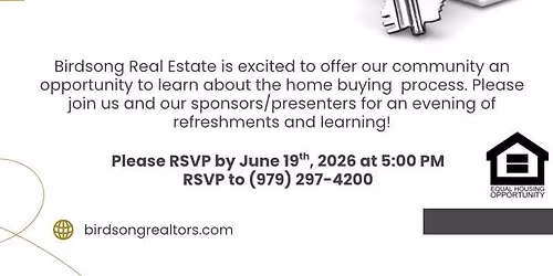 FREE Home Buyer Seminar: Hosted by Birdsong Real Estate
