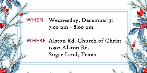 New Year's Eve Hymn Sing