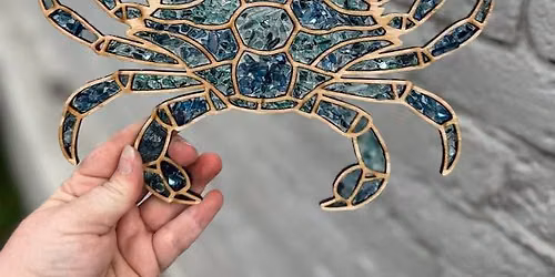 Crushed glass suncatchers 8\/14\/26