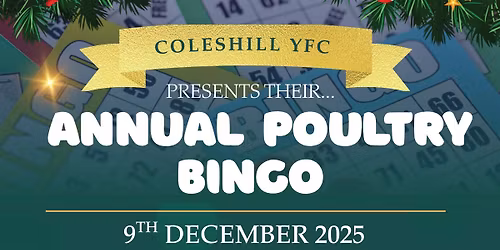 Coleshill YFC\u2019s annual Poultry Bingo 2025 \ud83e\udd83\ud83c\udf84