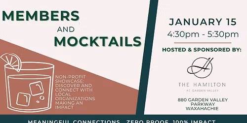 Members & Mocktails Hosted & Sponsored by The Hamilton at Garden Valley