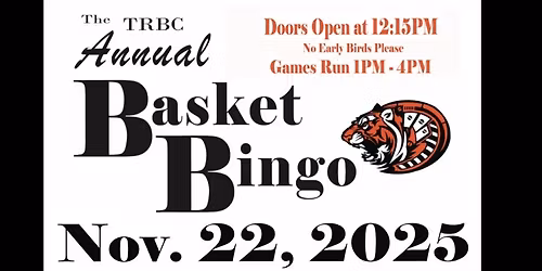 TRBC Basket Bingo supporting the Tigertrons