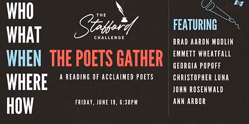 When the Poets Gather: A Reading of Acclaimed Poets