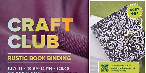 July Craft Club: Rustic Book Binding