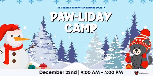 Winter PAW-LIDAY CAMP - Session One
