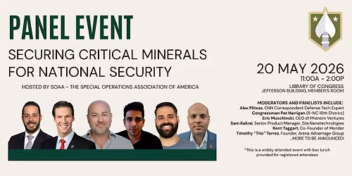 Panel: Securing Critical Minerals For National Security