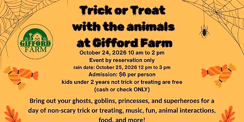 Trick or Treat With the Animals of Gifford Farm