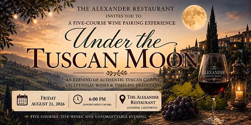 Under the Tuscan Moon: A Five-Course Wine Pairing Experience