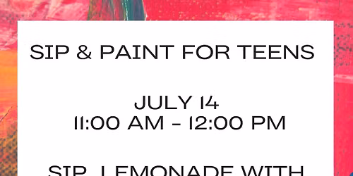 Sip & Paint for Teens