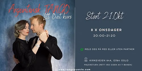 Tangokurs Litt \u00d8vet. Start 21.Okt