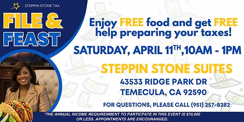 File & Feast - Tax Fair